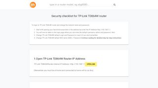 
                            4. 192.168.1.1 - TP-Link TD864W Router login and password