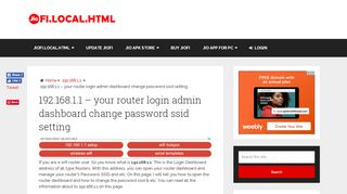 
                            6. 192.168.1.1 – your router login admin dashboard change ...