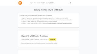 
                            4. 192.168.1.1 - ZTE MF65 Router login and password - modemly