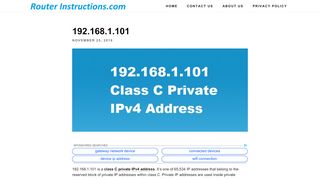 
                            6. 192.168.1.101 - RouterInstructions.com