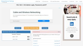 
                            3. 192.168.1.102 Admin Login, Password, and IP - …