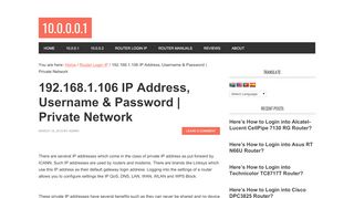 
                            4. 192.168.1.106 IP Address, Login & Password | Private Network