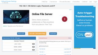 
                            1. 192.168.1.108 Admin Login, Password, and IP - …