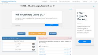 
                            1. 192.168.1.11 Admin Login, Password, and IP - Clean CSS