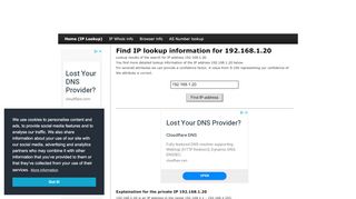 
                            5. 192.168.1.20 - Find IP Address - Lookup and locate an ip ...