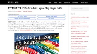 
                            3. 192.168.1.200 IP Router Admin Login 4 Step …