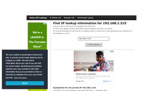 
                            9. 192.168.1.215 - Find IP Address - Lookup and locate an ip ...