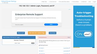 
                            8. 192.168.123.1 Admin Login, Password, and IP - Clean CSS