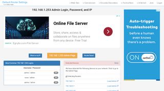 
                            8. 192.168.1.253 Admin Login, Password, and IP - Clean CSS