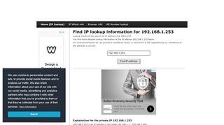 
                            11. 192.168.1.253 - Find IP Address - Lookup and locate an ip ...