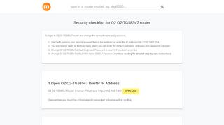
                            2. 192.168.1.254 - O2 O2-TG585v7 Router login and password