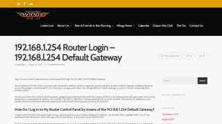 
                            1. 192.168.1.254 Router Login – 192.168.l.254 Default Gateway ...