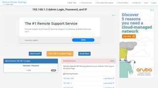 
                            6. 192.168.1.3 Admin Login, Password, and IP - Clean CSS