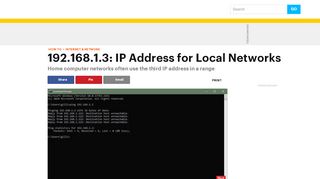 
                            7. 192.168.1.3: IP Address for Local Networks - lifewire.com