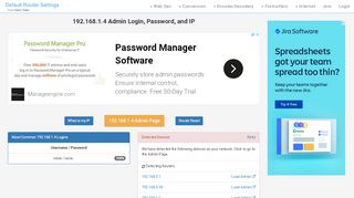 
                            1. 192.168.1.4 Admin Login, Password, and IP - Clean CSS