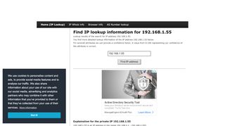 
                            8. 192.168.1.55 - Find IP Address - Lookup and locate an ip ...