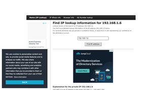
                            5. 192.168.1.6 - Find IP Address - Lookup and locate an ip ...
