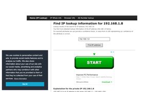 
                            8. 192.168.1.8 - Find IP Address - Lookup and locate an ip …