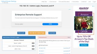 
                            6. 192.168.18.1 Admin Login, Password, and IP - Clean CSS