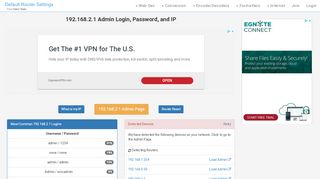 
                            2. 192.168.2.1 Admin Login, Password, and IP - Clean CSS
