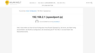 
                            6. 192.168.2.1 (speedport.ip): Konfigurieren Sie Router ...