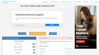 
                            2. 192.168.2.2 Admin Login, Password, and IP - Clean CSS
