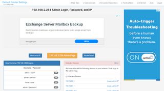 
                            9. 192.168.2.254 Admin Login, Password, and IP - Clean CSS