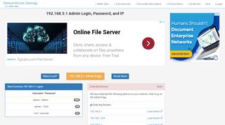 
                            1. 192.168.3.1 Admin Login, Password, and IP - Clean CSS