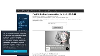 
                            4. 192.168.3.92 - Find IP Address - Lookup and locate an ip address