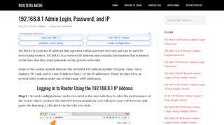 
                            4. 192.168.8.1 Admin Login, Password, and IP - Routers.Mobi