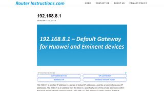 
                            10. 192.168.8.1 - RouterInstructions.com