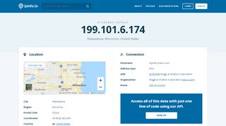 
                            9. 199.101.6.174 IP Address Details - IPinfo IP Address Geolocation API