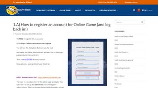 
                            5. 1.A) How to register an account for Online Game (and ... - Rocket Math