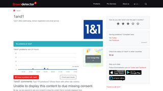 
                            11. 1and1 down? Current outages and problems | Down Detector