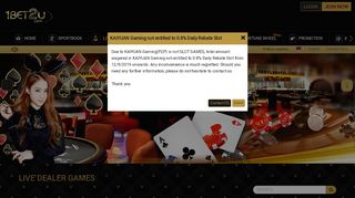 
                            8. 1BET2U - #1 Trusted Online Gambling Website, Live Baccarat ...