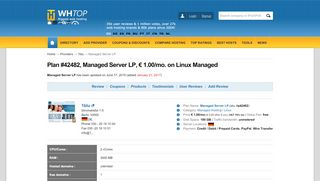 
                            7. 1blu.de, EUR 1.00/mo. on Managed, Linux - whtop.com