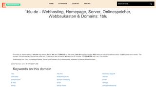 
                            3. 1blu.de => Webhosting, Homepage, Server, Onlinespeicher ...