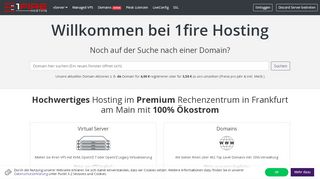 
                            1. 1fire Hosting bietet vServer, Domains, SSL, Plesk ...
