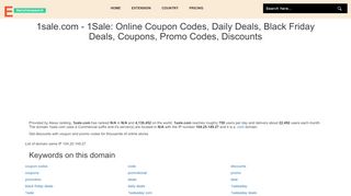 
                            8. 1sale.com - 1Sale: Online Coupon Codes, Daily Deals, Black ...