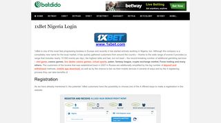 
                            1. 1xBet Nigeria Login & Sports Betting Review - Betdido.com