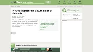 
                            9. 2 Easy Ways to Bypass the Mature Filter on deviantArt