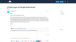 
                            6. 2-Faktor-Login mit Google-Authenticator - ownCloud Central