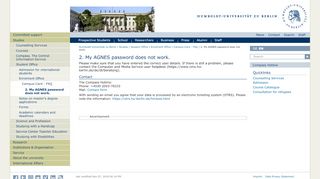 
                            1. 2. My AGNES password does not work. - Humboldt-Universität zu Berlin