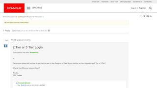 
                            7. 2 Tier or 3 Tier Login | Oracle Community