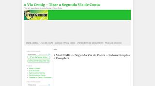 
                            6. 2 Via CEMIG - Segunda Via de Conta - Fatura Simples e ...