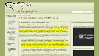 
                            7. 2. Vodcasting & Moodle @ GIHS-2013 - AST2-eportfolio