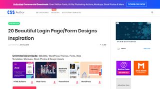 
                            5. 20 Beautiful Login Page/Form Designs Inspiration - CSS Author