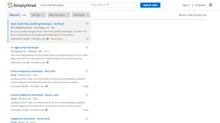 
                            7. 20 Best duck creek developer jobs (Hiring Now!) | SimplyHired