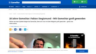 
                            8. 20 Jahre GameStar: Fabian Siegismund - Mit GameStar groß ...