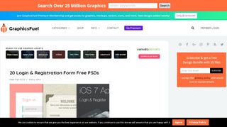 
                            10. 20 Login & Registration Form Free PSDs - GraphicsFuel